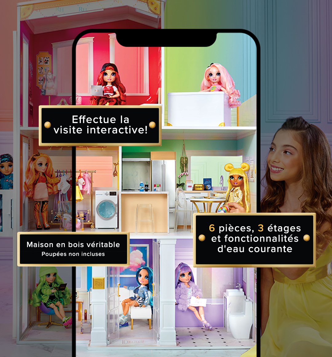 Rainbow High House Playset Interactive Experience